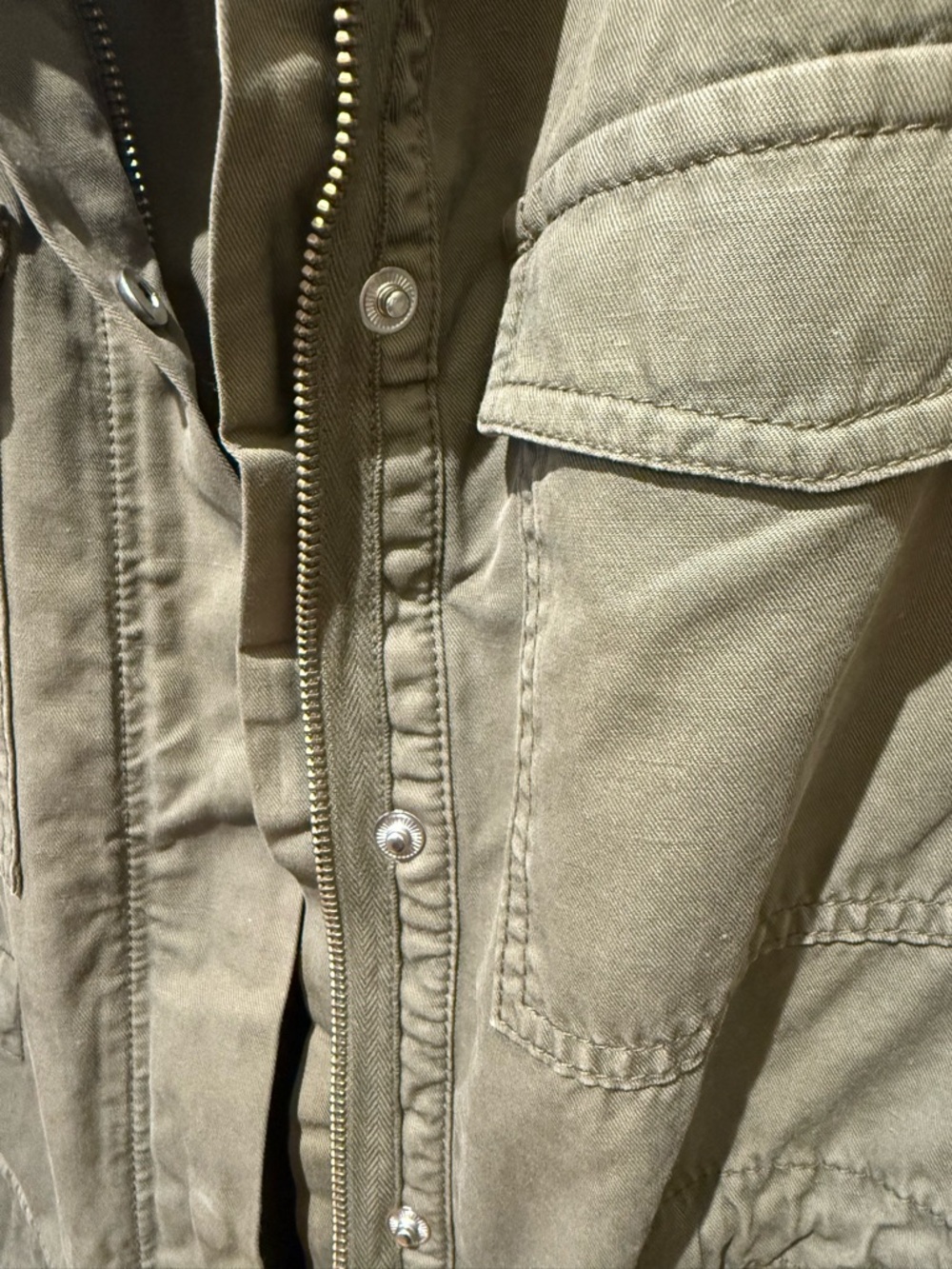 A.L.C. Olive Drawstring Utility Jacket - Picture 4 of 7